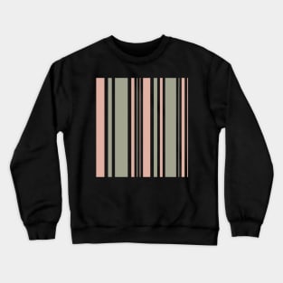 Pink and Moss Stripes Crewneck Sweatshirt